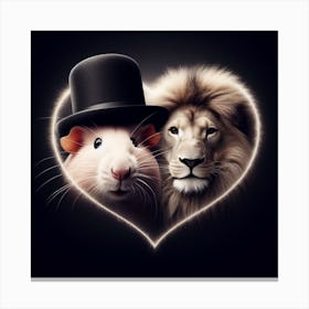 Lion And Rat Canvas Print