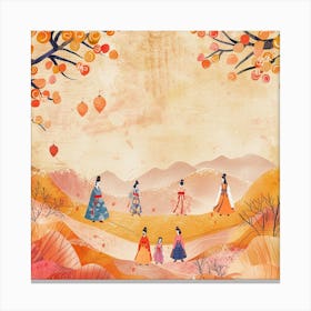 Chuseok Themed Banner Texture With Hanbok Design 1718398756 2 Canvas Print