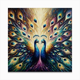 Peacock Painting 1 Canvas Print