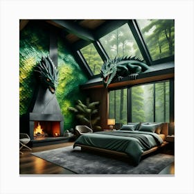 Dragon Bedroom Canvas Print