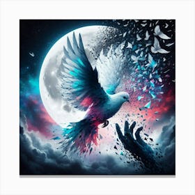 Dove In The Sky Canvas Print