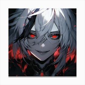 Anime Girl With Red Eyes Canvas Print