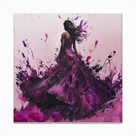 Girl In A Purple Dress 1 Canvas Print