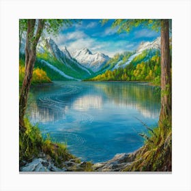 Lake In The Mountains 4 Canvas Print