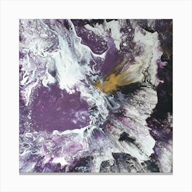 Abstract Painting, Purple And White Color Canvas Print