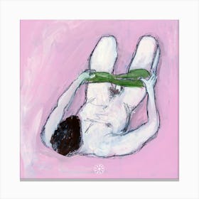 Guy In Green Swimpants - male nude homoerotic gay art man painting Canvas Print