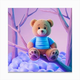 Teddy Bear In The Forest 2 Canvas Print