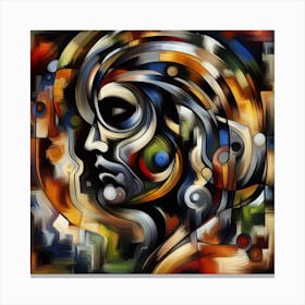 Impression of a lady on canvas Canvas Print