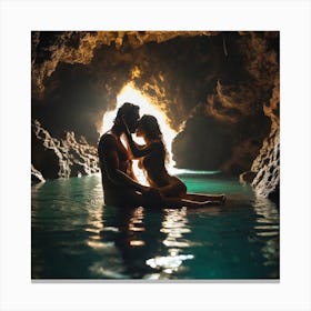 Couple In A Cave 1 Canvas Print