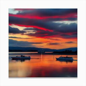 Sunset On The Loch 3 Canvas Print