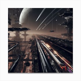 Futuristic Cityscape 15 Canvas Print