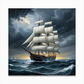 moody seas 1 Canvas Print