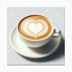 Heart Latte Canvas Print