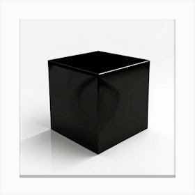 Black Cube Canvas Print