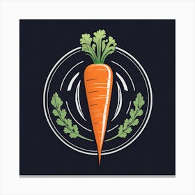 Carrot On A Plate Canvas Print