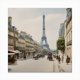 Paris Street Scene - Paris Stock Videos & Royalty-Free Footage Canvas Print