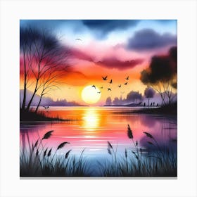 Sunset Painting 13 Canvas Print