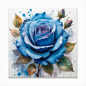 Blue Rose 5 Canvas Print