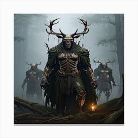 Skeletons In The Woods Canvas Print