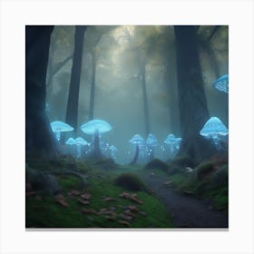 A Mysterious Enchanted Forest Shrouded Image 1 Canvas Print