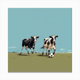 Moo Ving The Goalposts 6 Canvas Print