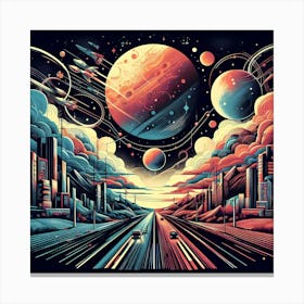 Space City 4 Canvas Print