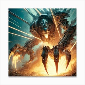 Hybrid Assault Beasts Energy Claws Iron Commonwealth Canvas Print