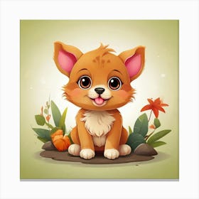 Corgi Puppy Canvas Print