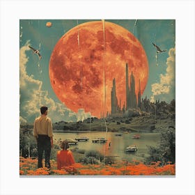 Red Moon Canvas Print