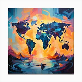 World Map 44 Canvas Print