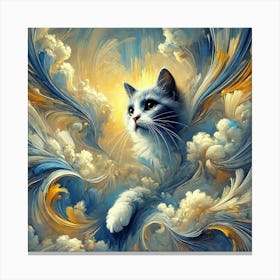 Cat In The Clouds 6 Canvas Print