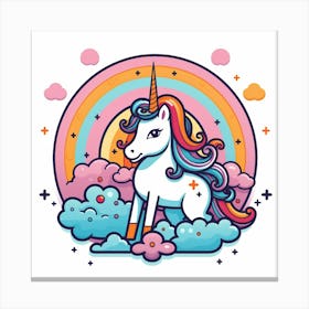 Unicorn In The Sky Canvas Print