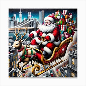 Santa Claus S Present Of Peace 02 Canvas Print