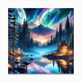 Cabin In The Woods Canvas Print