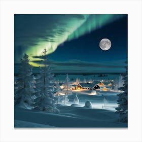 Default Create An Ultrarealistic Image Of A Nighttime Lapland 2 Canvas Print