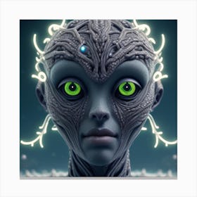 Alien Face 2 Canvas Print