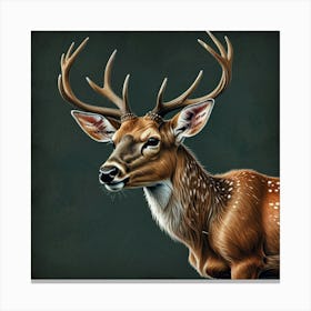 Deer Portrait 6 Canvas Print