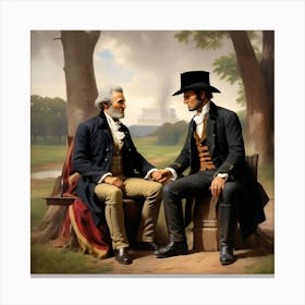 President's Day (George Washington Meets Abraham Lincoln) Canvas Print