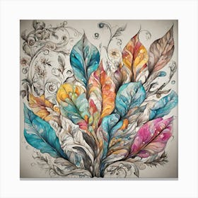 Colorful Feathers Canvas Print