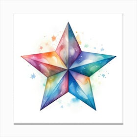 Watercolor Star Canvas Print