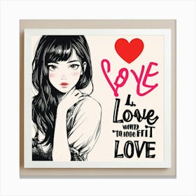 Love I Love You Canvas Print