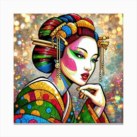 Japan Geisha Visual 5 Canvas Print