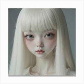 White Haired Doll Canvas Print