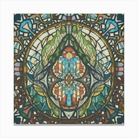 A wonderful artistic painting on stained glass 9 Canvas Print