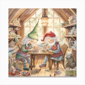 Gnome And Elf Canvas Print