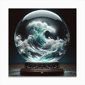 A Crystal Ball With Water Moving Inside It Canvas Print