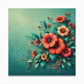 Flowers Wallpaper Canvas Print