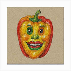 Pepper Face Canvas Print