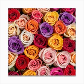 Colorful Roses 6 Canvas Print