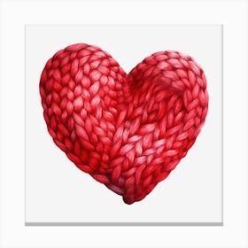 Heart Of Red Yarn 2 Canvas Print